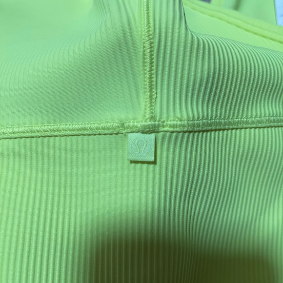 New- Power Pivot Ribbed Tank Top- Electric Yellow - Picture 4 of 4